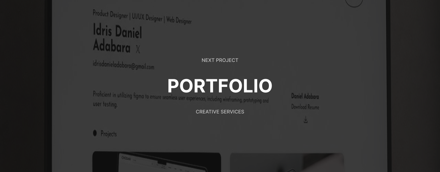 Next project — Portfolio