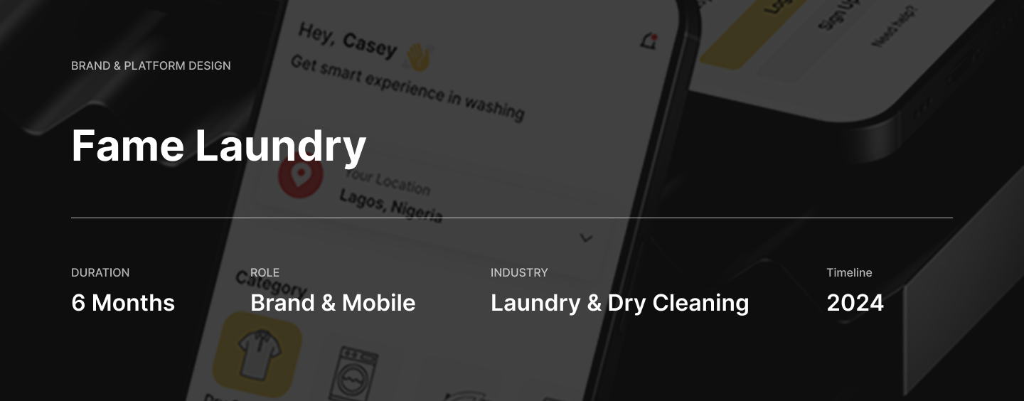 Fame Laundry — Brand & Platform Design