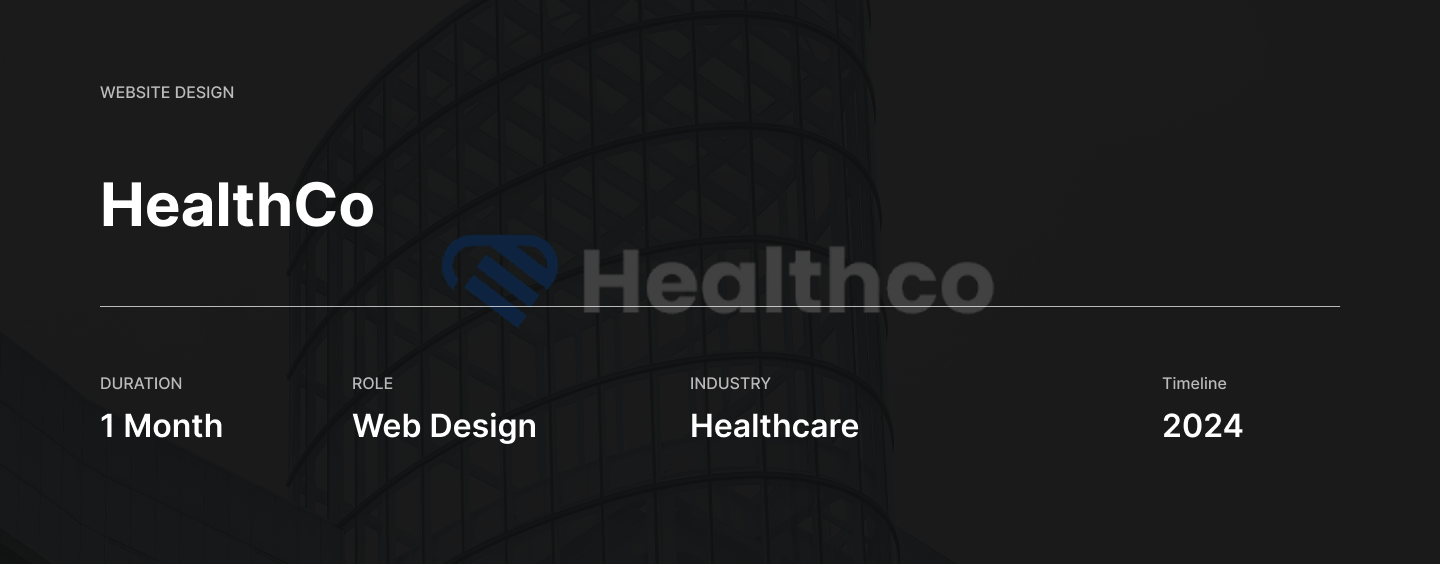 Healthco — Website Design