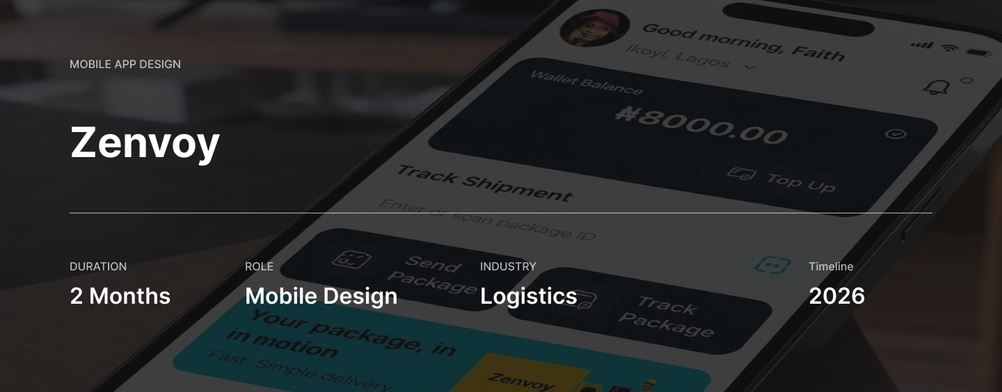 Zenvoy — Mobile App Design